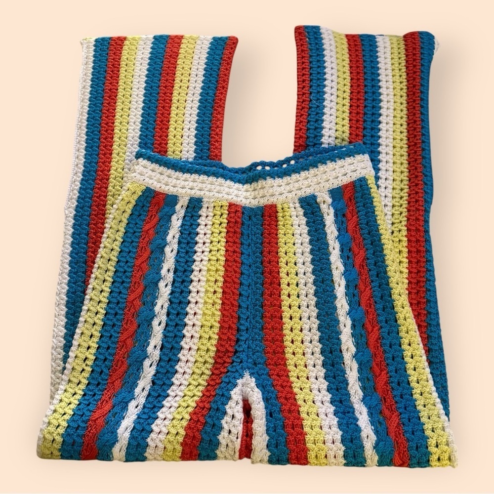 Solid & Striped colorful crochet knit Lola pants NWT $248 - Picture 3 of 12